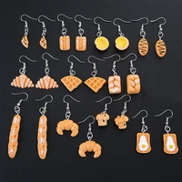 funny baking cake mini food earrings for women cute girls teens kawai korean dangle earrings party earring jewelry accessories