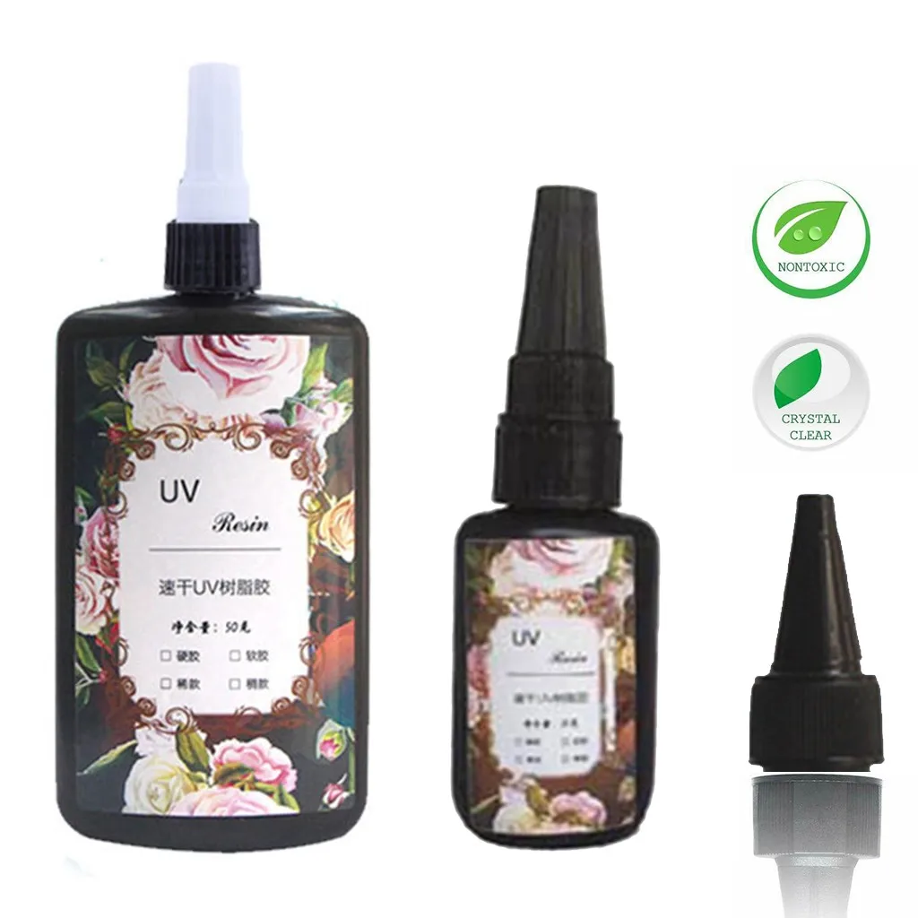 Твердый тип УФ сделай сам кристально прозрачный клей для ювелирных изделий