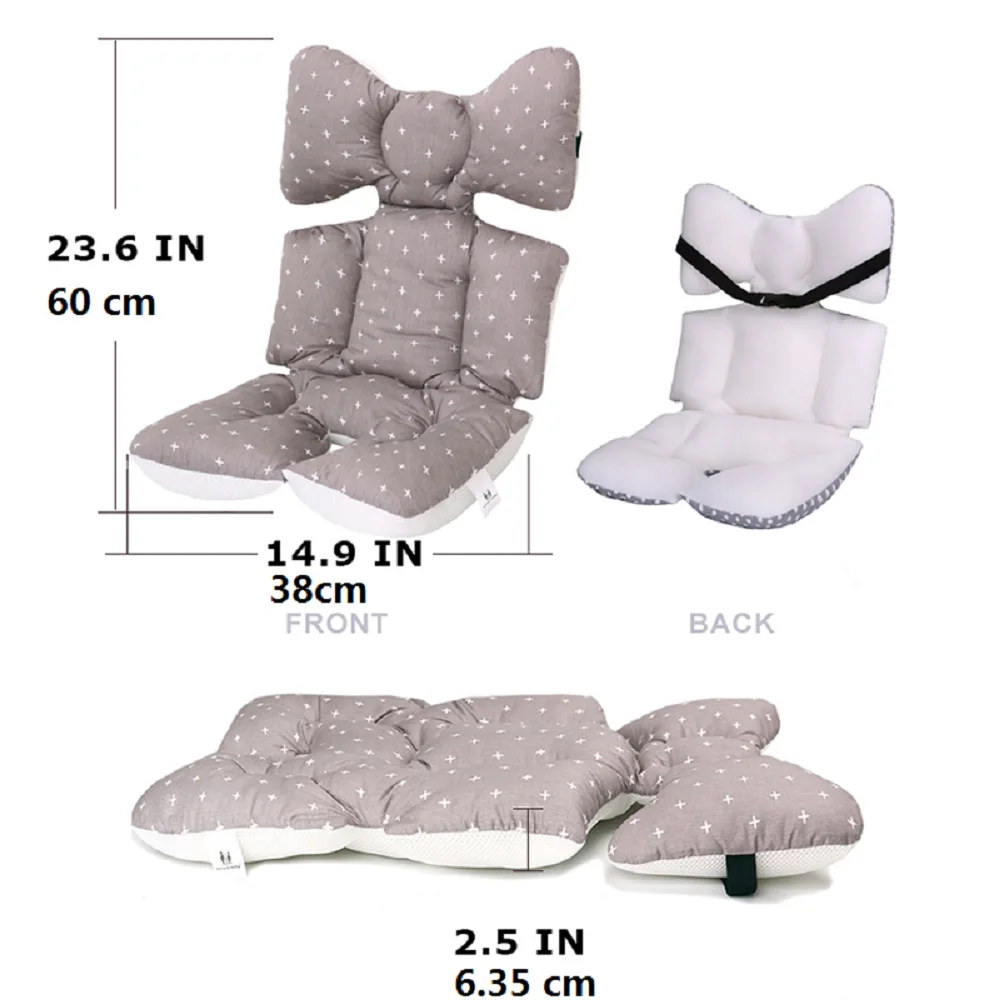 Толстое сиденье для детской коляски подушка детского сиденья из хлопка с 3D