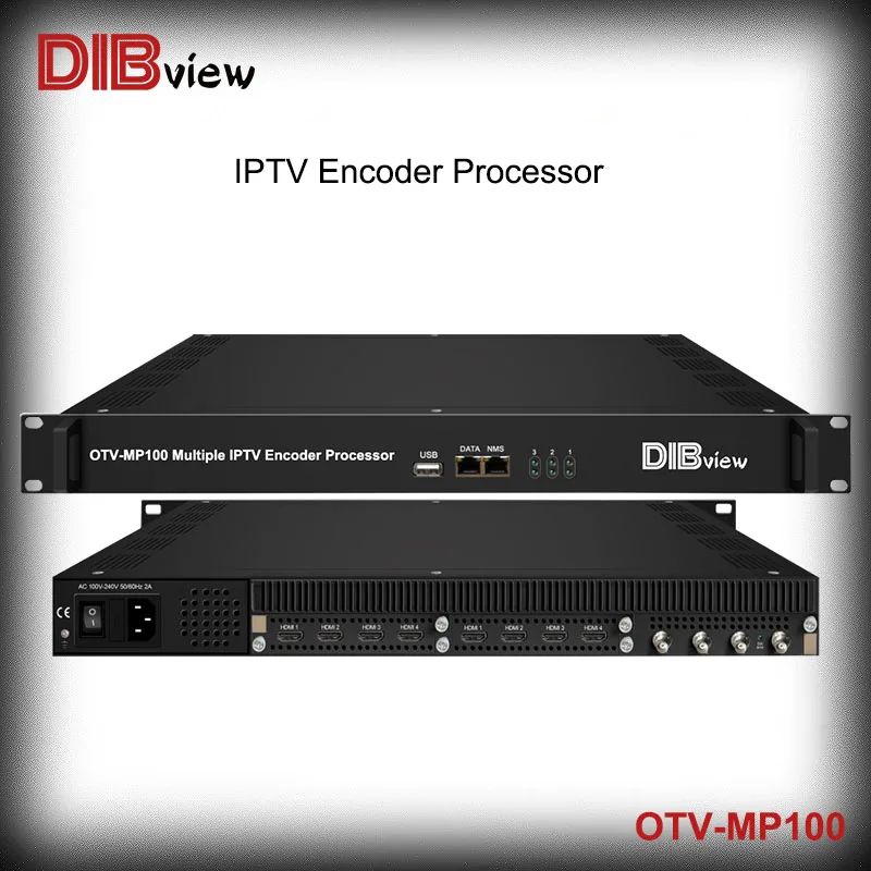 Сетевой кодер Dibview OTV-MP100 процессор 12 каналов HD HDMI SDI SD CVBS для IP H264 H.265 HEVC видео