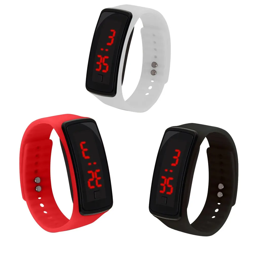 Детские мужские и женские студенческие спортивные светодиодные браслеты