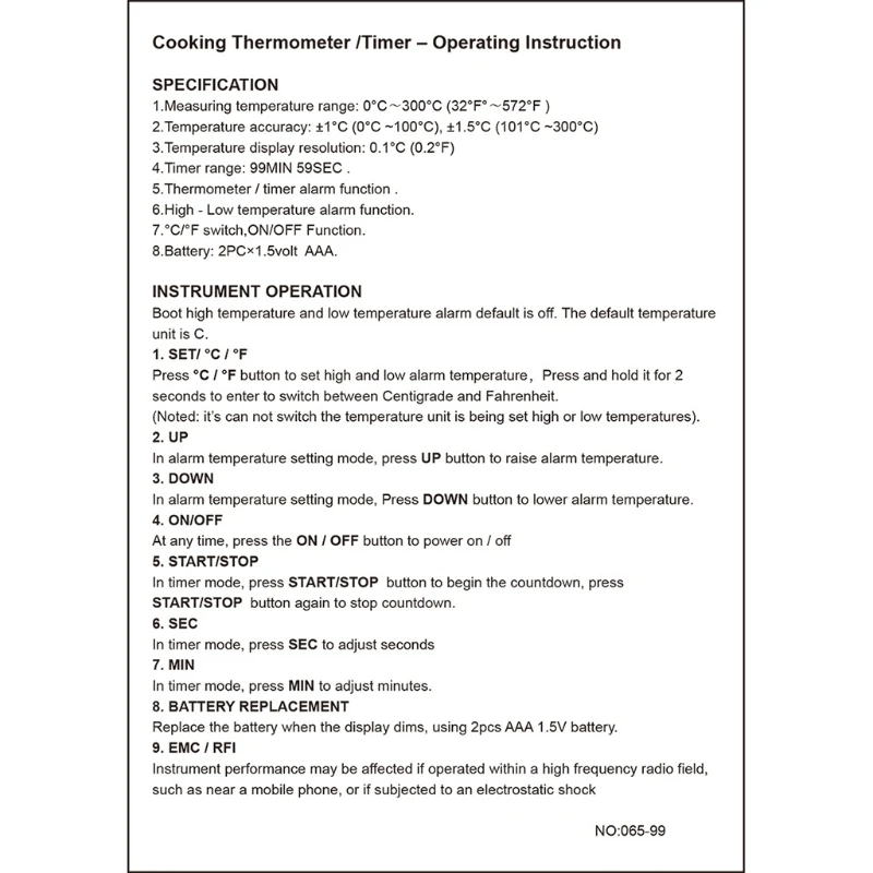 

Baked Sugar Macaron Meat Grill Oven BBQ Thermometer Timer Stainless Kitchen Tool K9FA