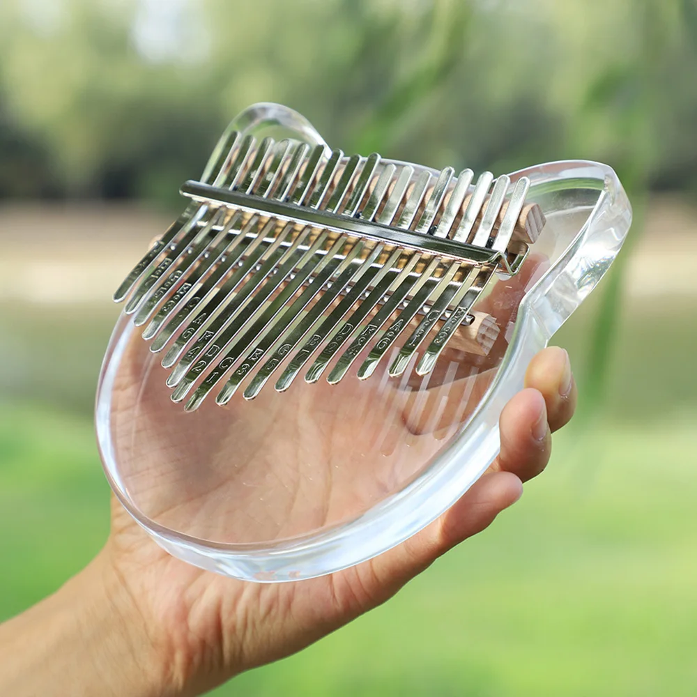 Калимба с 17 клавишами Кристальное пальцевое пианино акриловое прозрачное клавиш