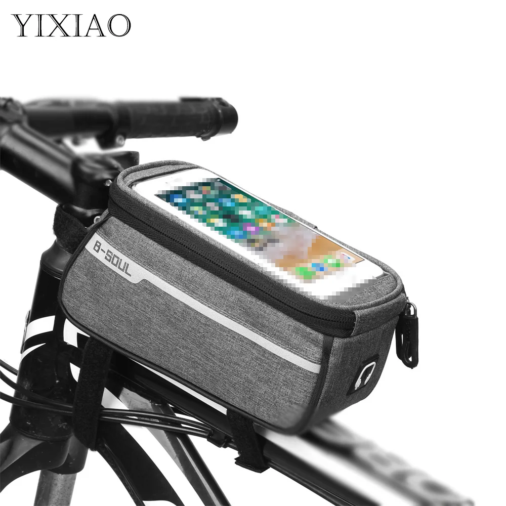 

Сумка для велосипеда YIXIAO, чемоданчик на руль, для сенсорного экрана телефона 6 дюймов, аксессуары для езды на велосипеде