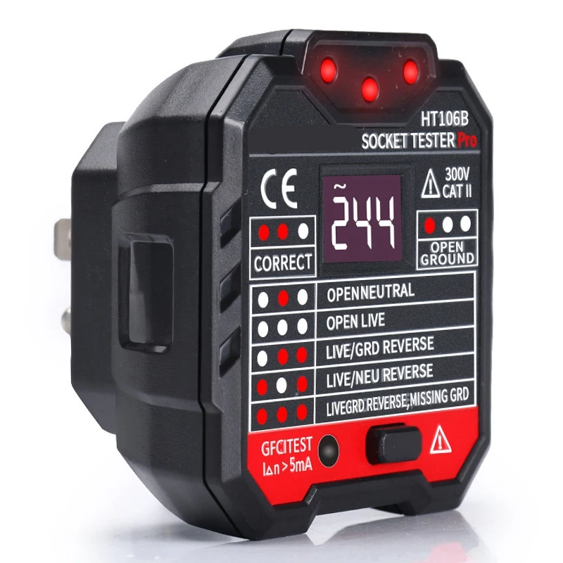 HT106B розетка тестер цепи полярности напряжения детектор настенный выключатель