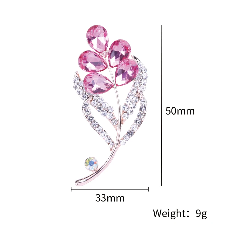 Роскошные женские броши в форме цветка с кристаллами искусственные булавки для