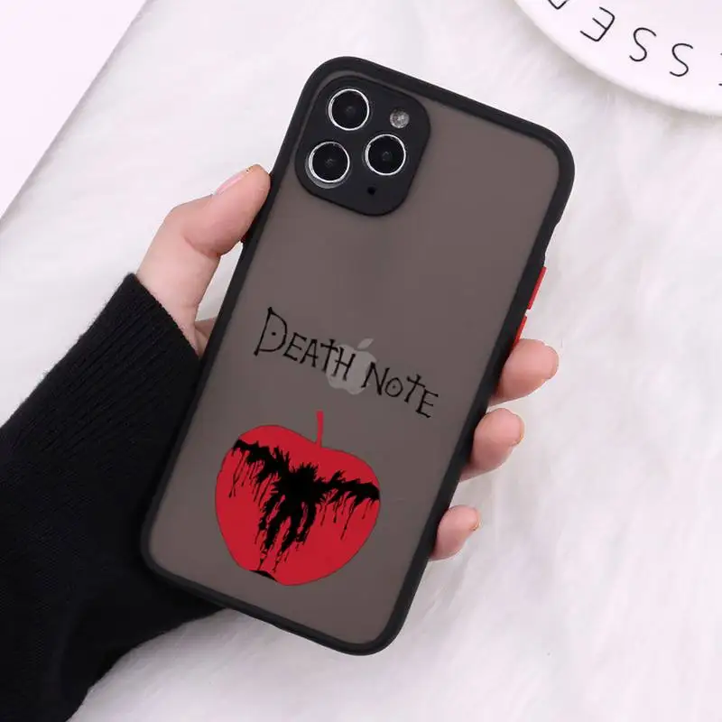 

Anime death note Phone Cases Matte Transparent For iPhone 12 Mini 11 Pro XR XS Max 7 8 Plus