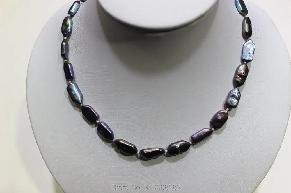 

Black arrow Freshwater pearl necklace 9X16mm17INCH 44cm