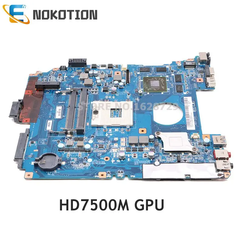 

NOKOTION для Sony Vaio SVE151D11M SVE151 SVE15 Материнская плата ноутбука A1876100A A1876099A MBX-269 основная плата DA0HK5MB6F0 HD7500M 1 Гб