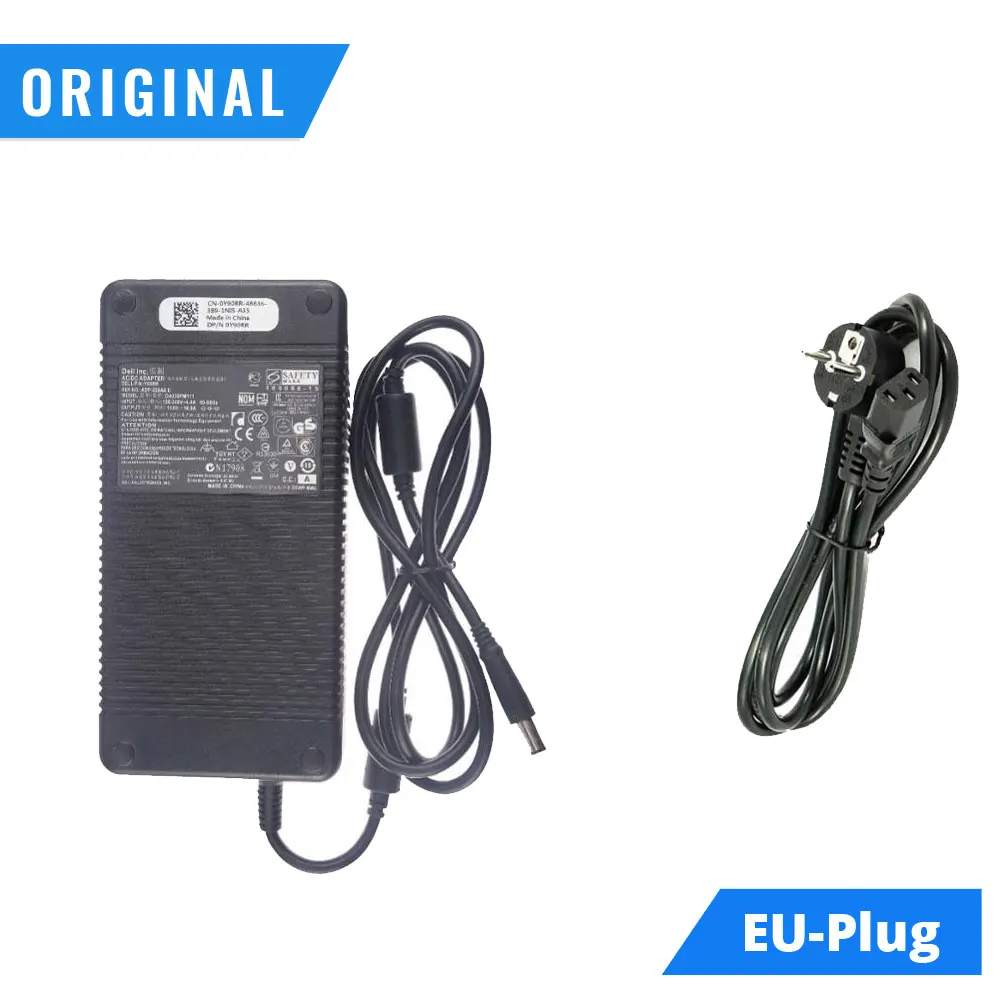 Original-EU Plug 330 W адаптер для ноутбука для Dell Alienware M18X R1 R2 R3 17 R1 R4 R5 X51 R2 R3 Y90RR 0Y90RR ADP-330AB D вилка европейского и американского 7,4*5,0 - Цвет: Original-EU Plug