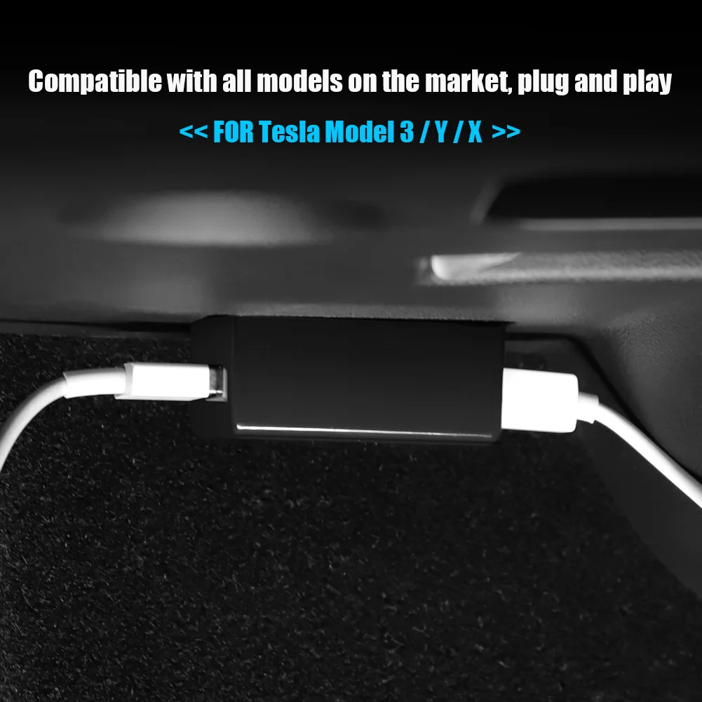 Dual USB Phone Charger Car OBD Power for Tesla Model 3 Y X 2021 MP3 MP4 5V 2.1A Charging Splitter Adapter | Мобильные телефоны и
