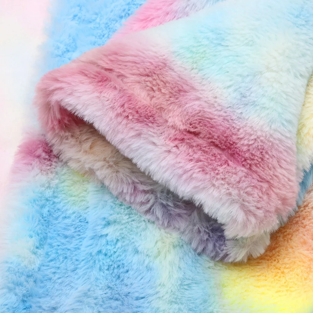 Женская неоновая куртка из искусственного меха на молнии с длинным рукавом и