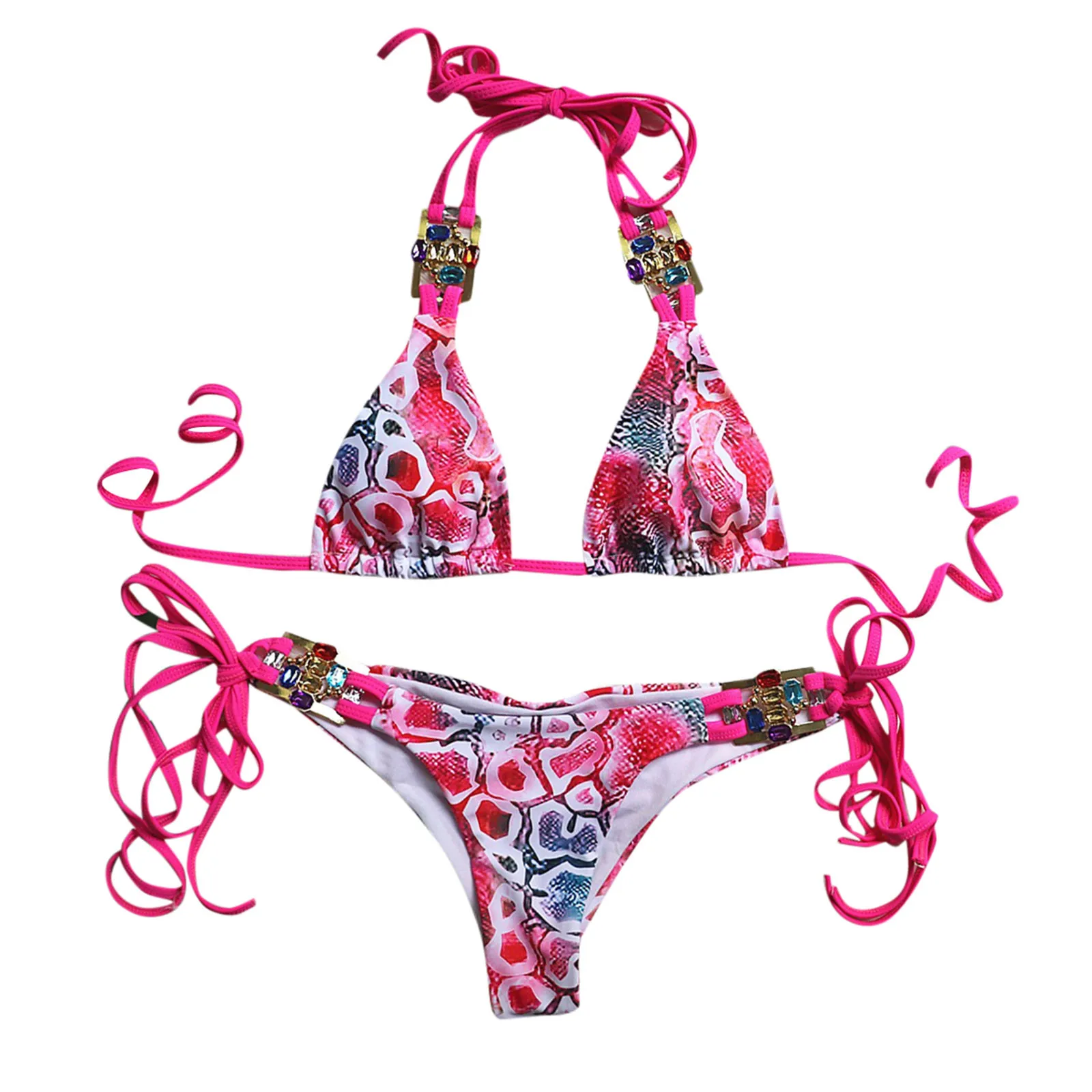 Новинка 2021 сексуальный бразильский комплект бикини женское с принтом Maillot De Bain