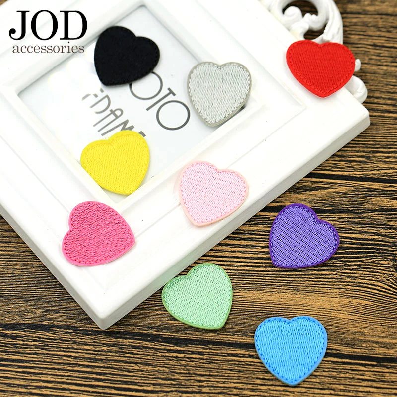 JOD маленькая гладильная ткань нашивка вышитая любовь в форме сердца швейная