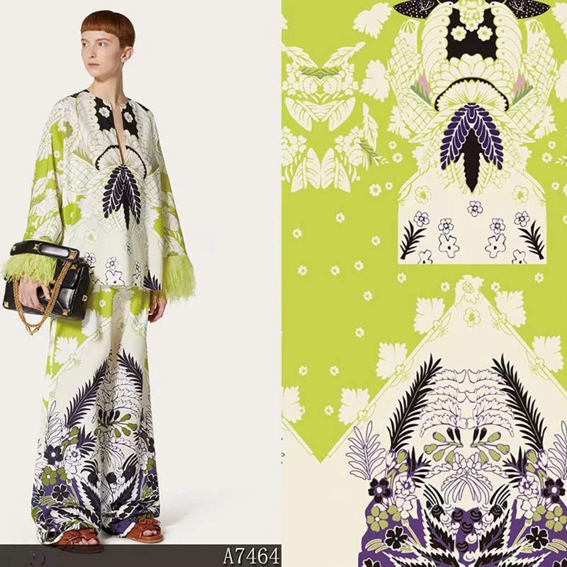 

Фабричная ткань под заказ, итальянская Брендовая женская рубашка, одежда из саржевой ткани для платья за метр