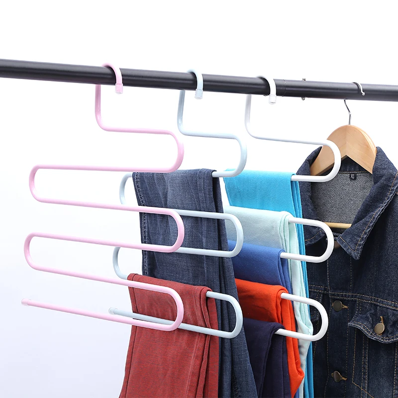 1 шт. s тип 5 слоев вешалка для брюк Волшебная шкаф одежда крючок склада стойка