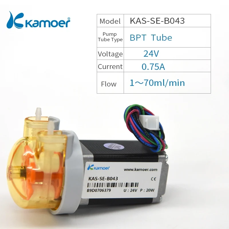 KAS-SE-B043 Kamoer марки KAS 12В Перистальтический насос шаговый двигатель водяной насос с использованием геотермальной энергии(, PCB Управление Поддержка, точные Управление, цифровой Управление - Напряжение: KAS-SE-B043