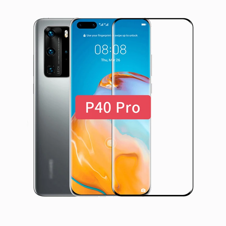 

3D Curved Screen Protector For Huawei P40 Pro Tempered Glass Full Glued Glass For Huawei P40 Pro 2020 Full Cover Protective Film