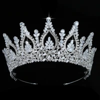 crown hadiyana trendy queen s tiaras and crown women wedding hair accessories party sombreros zircon bc5436 corona princesa