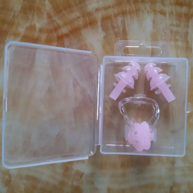 Мягкий силиконовый водонепроницаемый зажим для носа затычки ушей набор