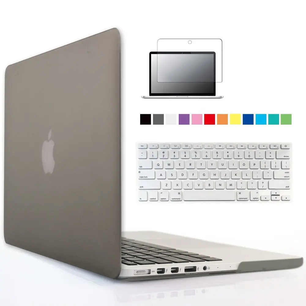 Matte grey Чехол для ноутбука Apple MacBook Air Pro retina 11 12 13 15 Mac Book 13,3 15,4 дюймов Чехол с сенсорной панелью+ чехол для клавиатуры - Цвет: Matte grey
