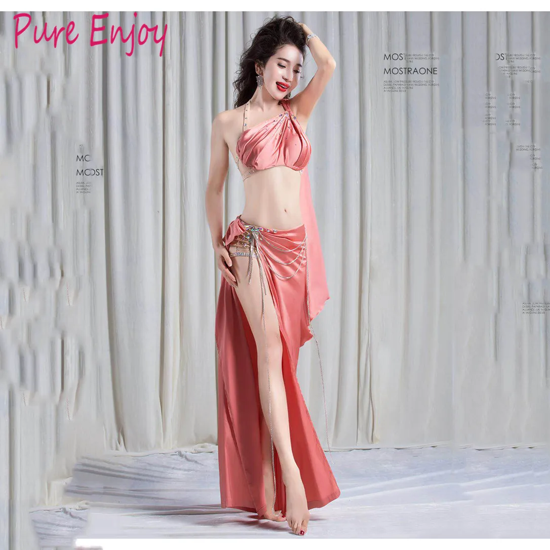 

Высококачественные алмазные женщины танец живота одежда бюстгальтер и юбка 2 шт. Латинский танец платье танец живота конкурс наборы костюм ...