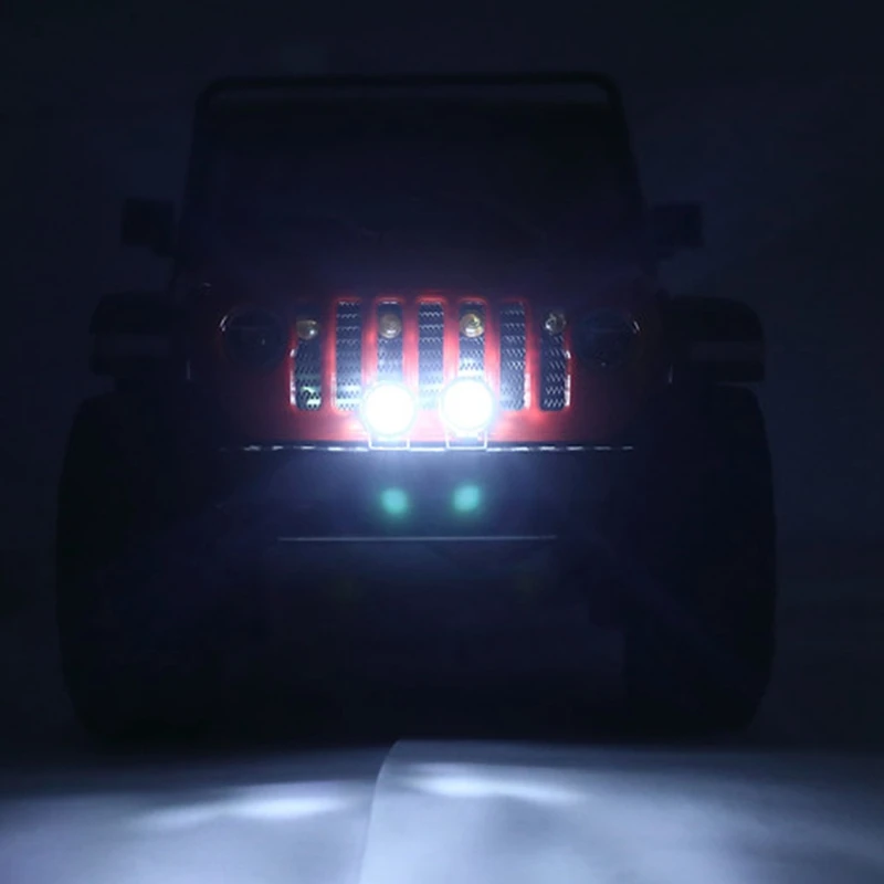 

for 1/10 RC Crawler Axial SCX10 III AXI03007 TRAXXAS TRX4 TRX6 Parts Round Spotlights Bright Car Roof Light