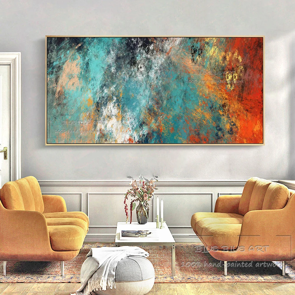 New Arrivals Hand-painted Gorgeous Abstract Oil Painting on Canvas Modern for Bedroom Decoration | Дом и сад