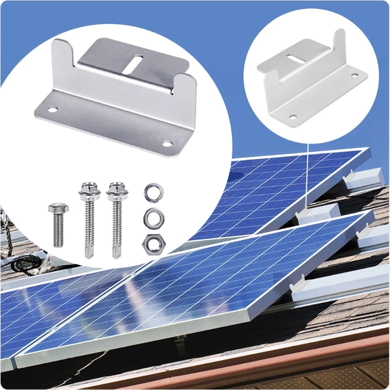 

RV Solar Panel Mounting Holder Z Bracket Supporting for Flat Roof Boat Deck Off-Grid Sheds Garages Camper Vans- Vehicles