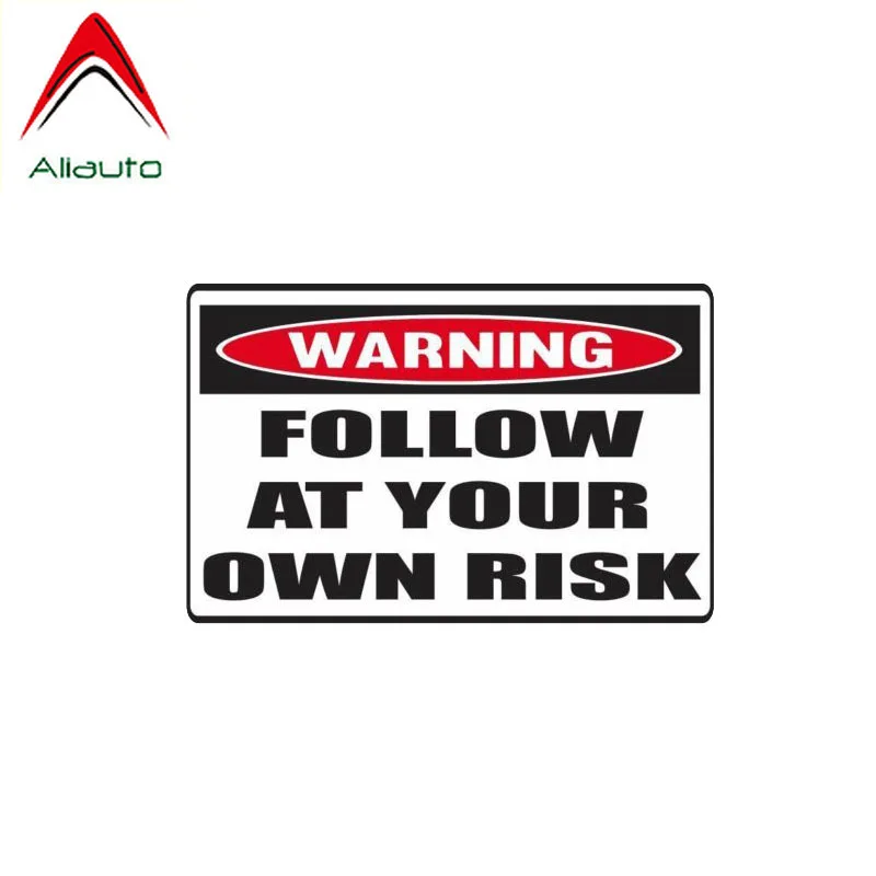 

Наклейка на автомобиль, 11 х7 см, ПВХ, надпись «Следуй на свой страх и риск»