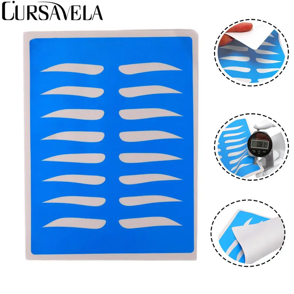 Cursavela Tattoo Practice Skin Microblading Fake Leather Silicone Permanent Makeup Eyebrow Lips Blank Sheet | Красота и здоровье