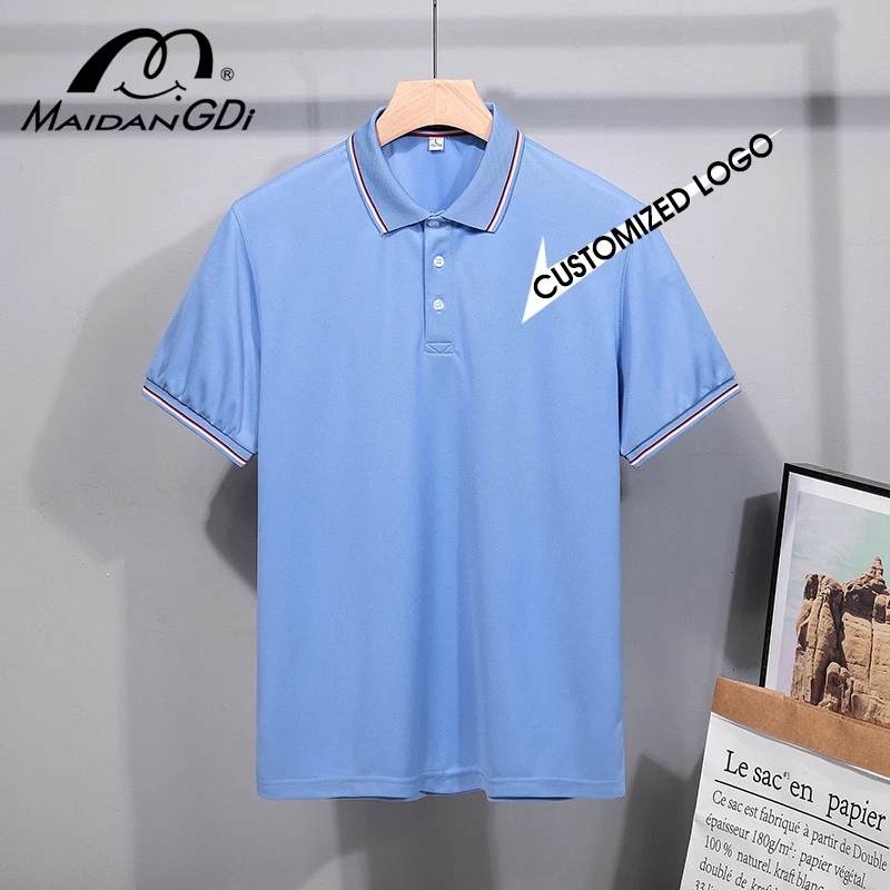 

MAIDANGDI 2021 Summer Fashion Polo Shirt Women New Casual Short Sleeve Slim Polo Shirts Tops Plus Size Female Polo Shirt Custom