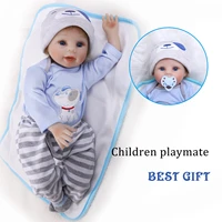 bebes 55 cm 22 inch realistic soft silicone reborn doll simulation toddler boy holiday gift kid toy personal collection