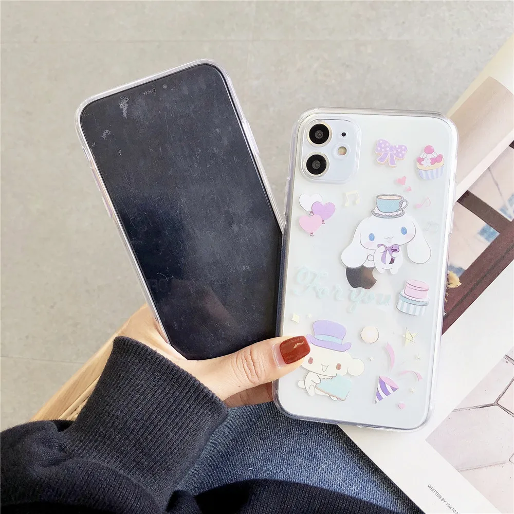 Японский милый чехол для телефона с рисунком собаки корицы iPhone 11Pro Max прозрачный
