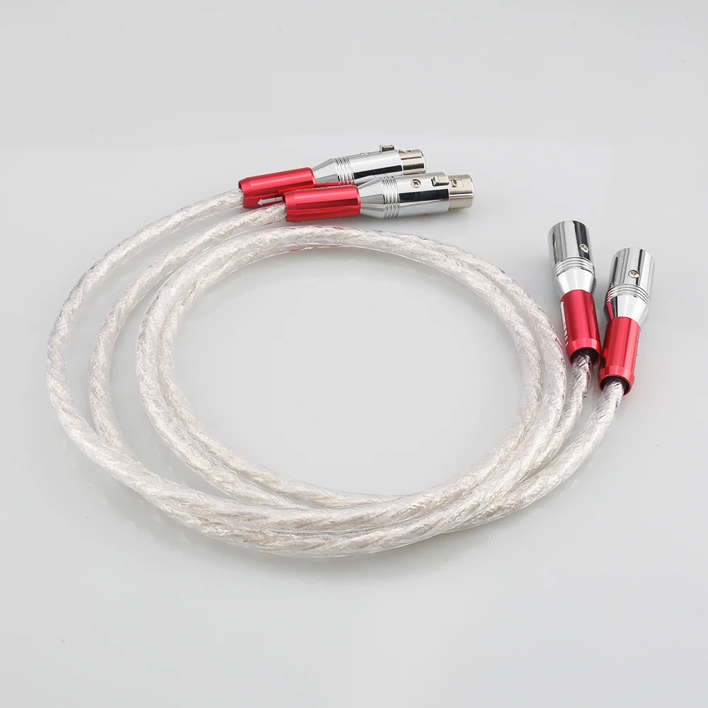 Пара Audiocrast AS220 соединительный кабель XLR 6N серебряный аудио видео 1 5 м с разъемом
