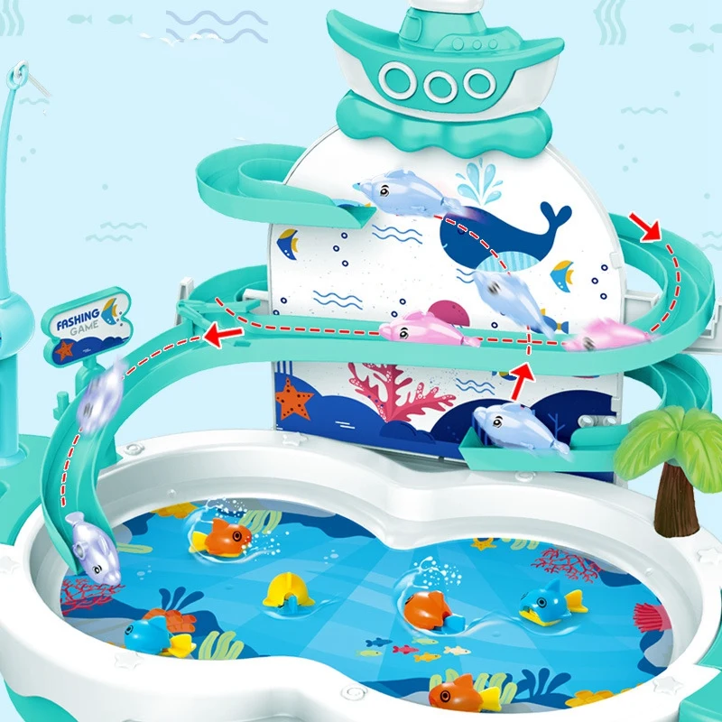 Рыбалка игры игрушки для детей-3 в 1 электрические с песнями история и звуки