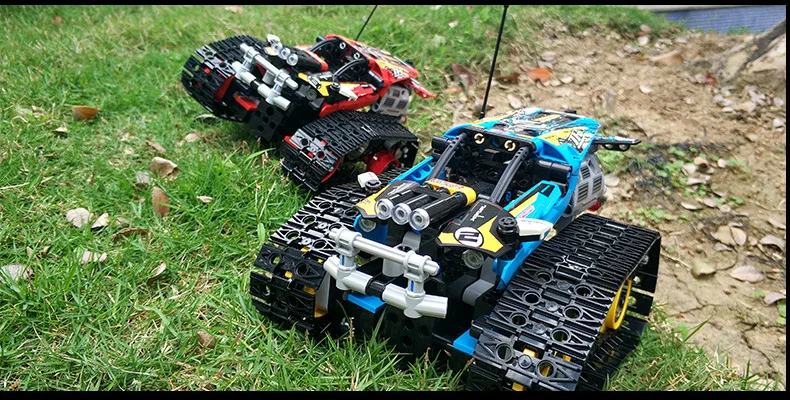 Technic RC Гусеничный трюк гонщик строительные блоки Fit Legoing Creator приложение