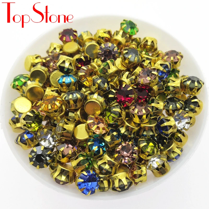 Круглые стеклянные камни с подсолнухом разноцветные для изготовления платьев 140