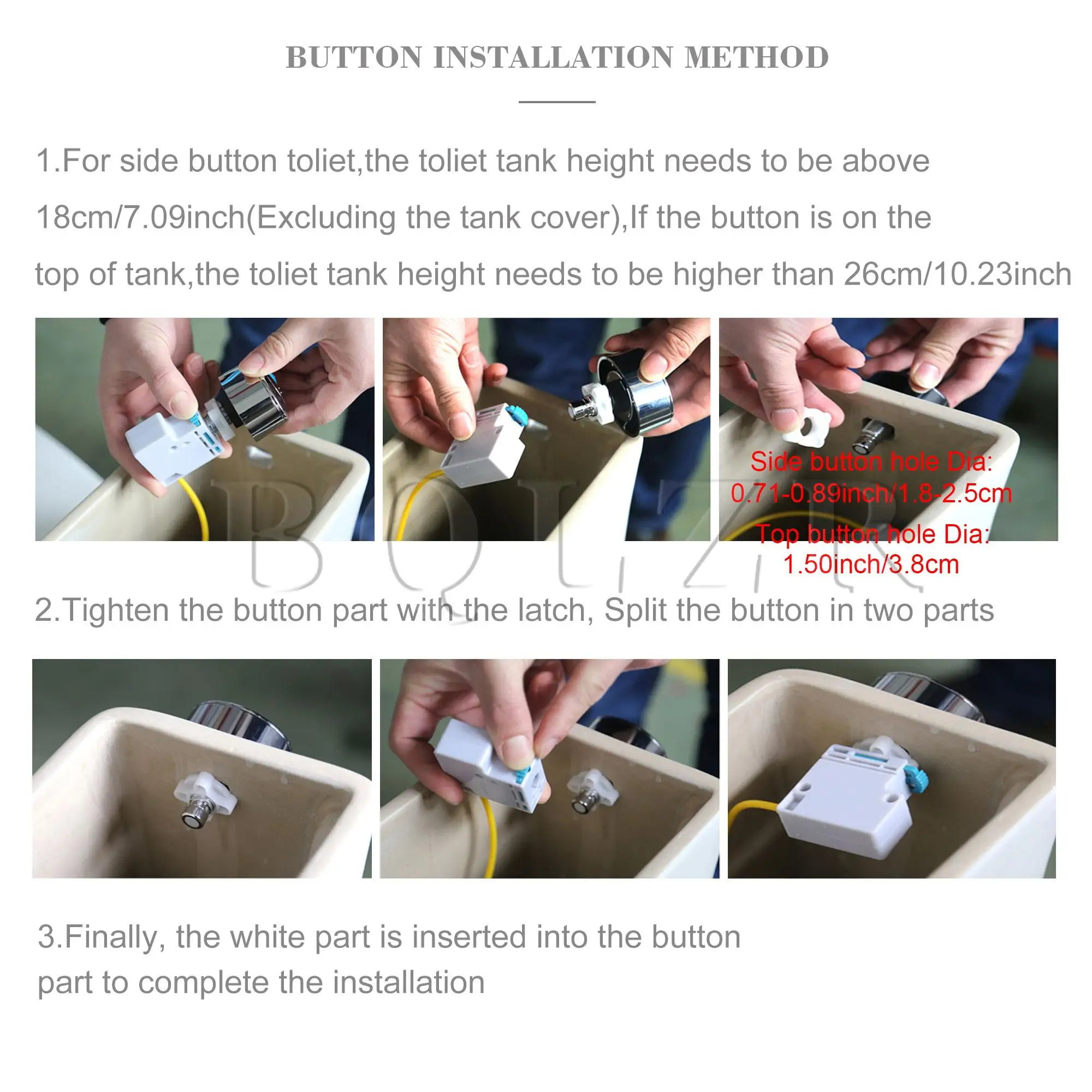 Водосберегающий кнопочный клапан BQLZR для унитаза и туалета двойной сливный