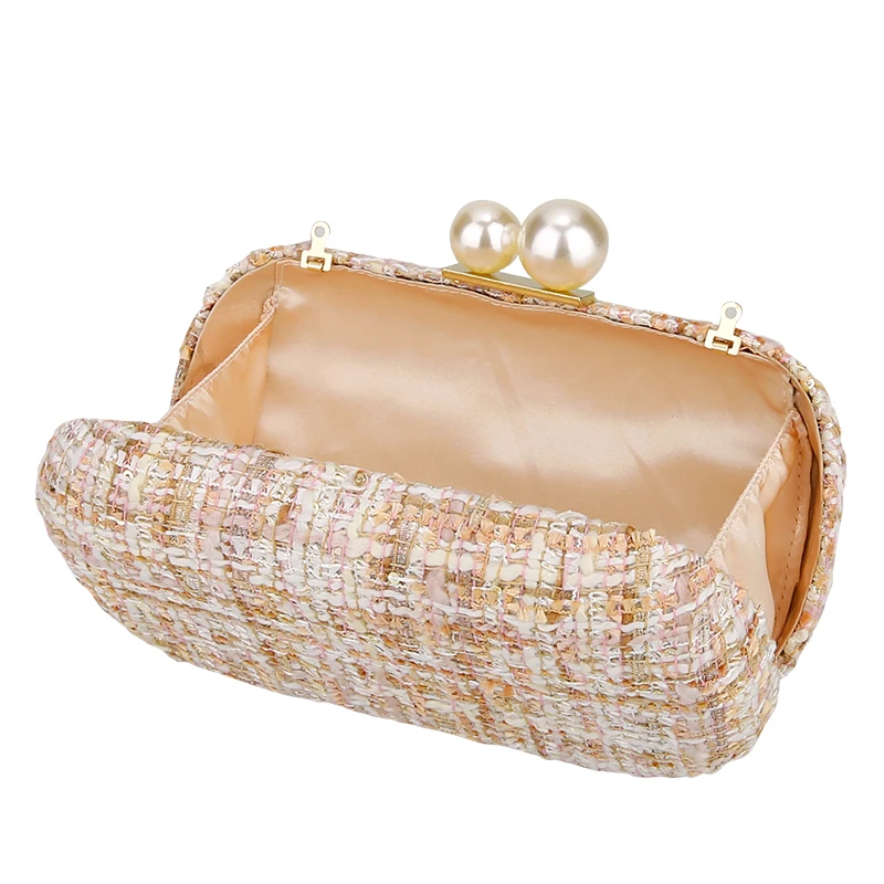 Жемчужный клатч тканая вечерняя сумка на цепочке мини-сумка элегантная сумочка