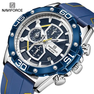 NAVIFORCE Sport Watches for Men Top Brand Luxury Military Silicone Wrist Watch Man Clock Fashion Qua