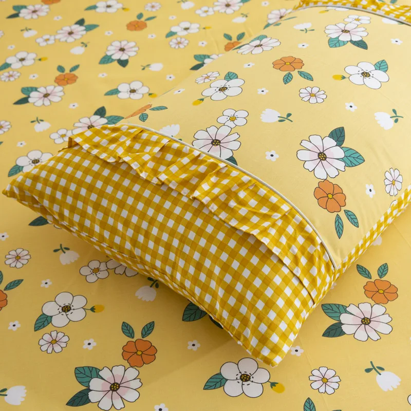 

2021 new romantic 3Pcs/Set Korean Double Lace Bed Skirt Pillow Case Dormitory Non-Slip Bed Cover Bedroom Bed Sheets