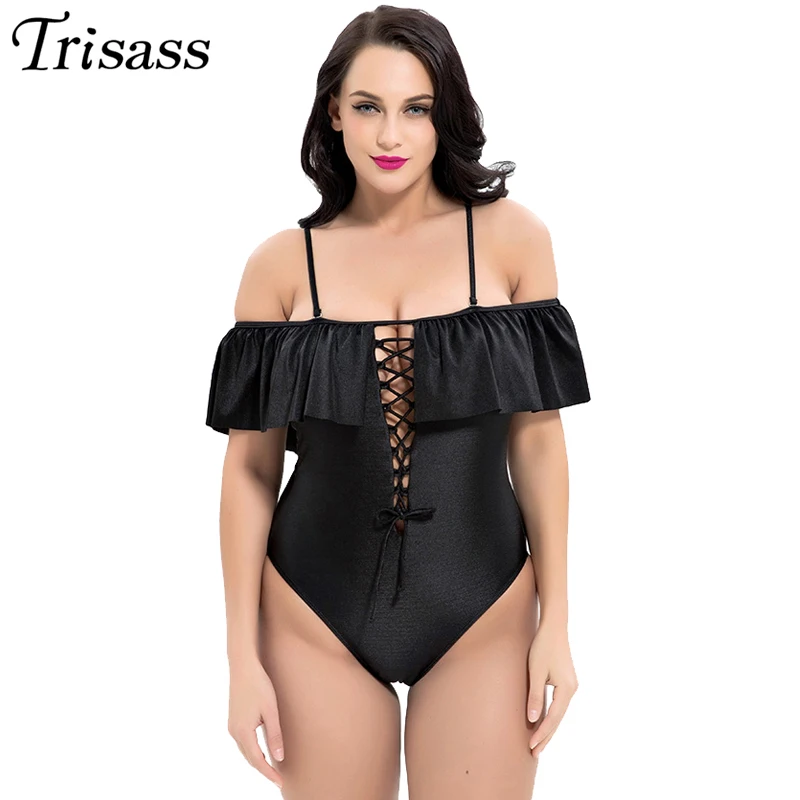 Trisass Новый сексуальный цельный купальник для женщин большого размера женский с