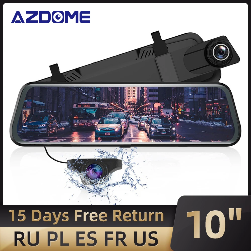 AZDOME PG02 Stream Media ADAS Автомобильный видеорегистратор 1080P камера ночного видения GPS