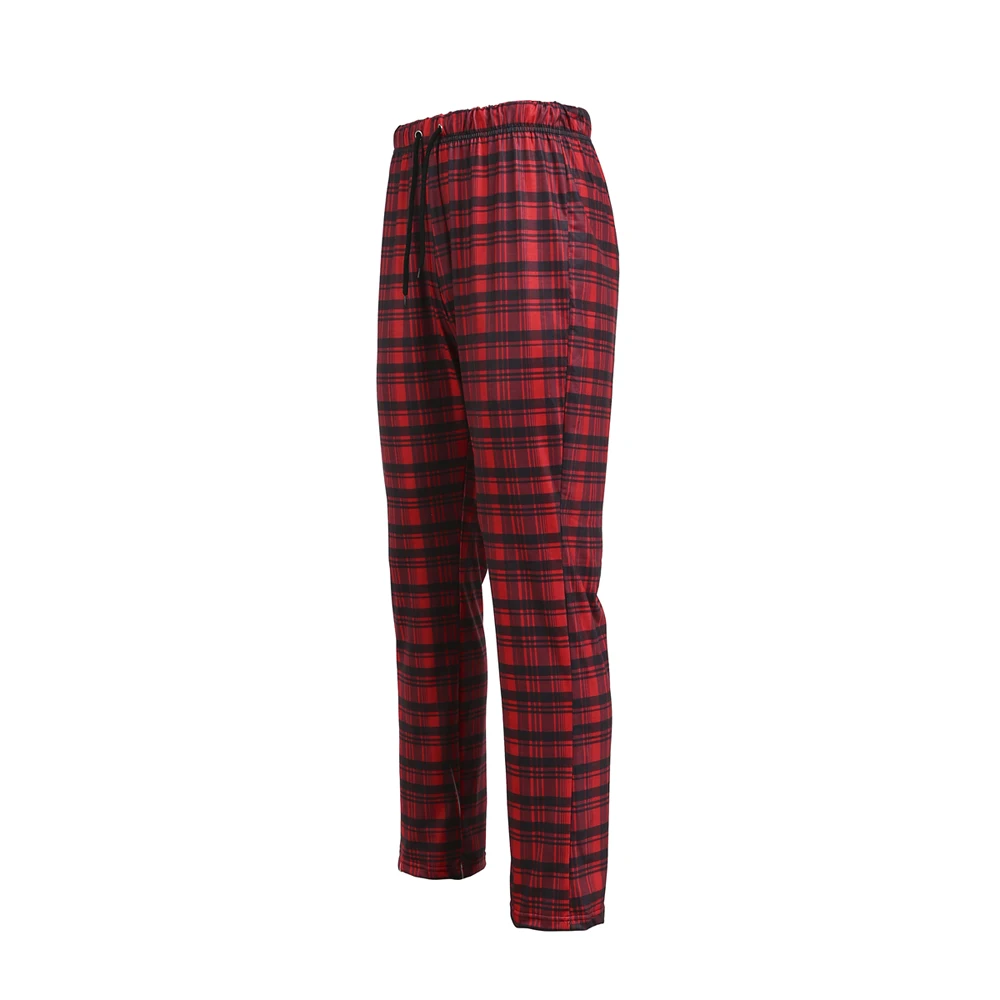 Size M-2XL Casual Loose Pants Trousers Men's Loose Sleep Bottoms Plaid Flannel Lounge/Pajama Pants plus size pajama pants
