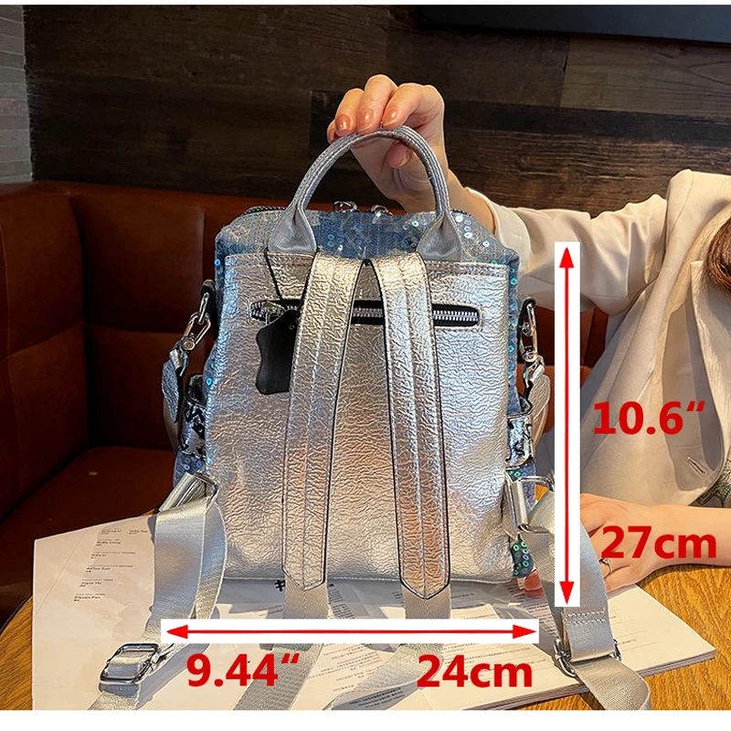

Ita Women Luxury Backpack 2YK Leather School Backpack Tote Handbags 2021 Brand Diamond Rivet Shoulder Bag Sac High Quality Bolso