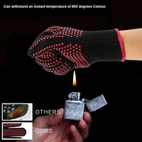 bbq gloves high temperature heat resistance silicone oven gloves mitts fireproof barbecue microwave cooking bbq grill glove mitt