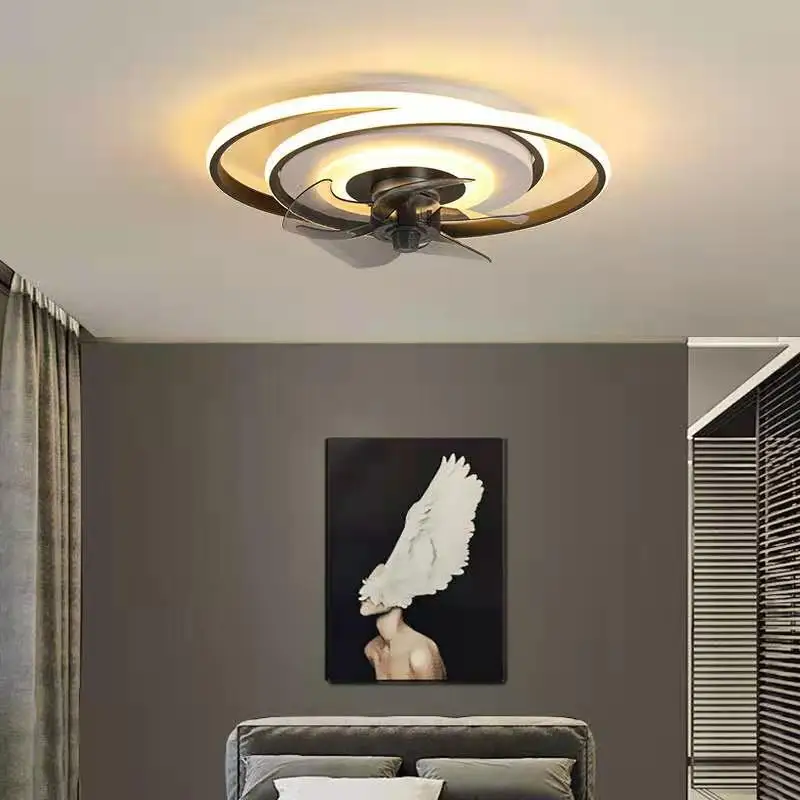 

European style modern ceiling fan, with lamp and remote control, suitable for living room, bedroom, ceiling fan lamp, home light