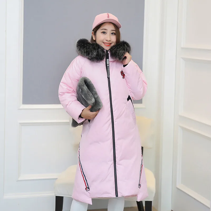 Женская куртка на белом утином пуху 2020 Толстое Зимнее пальто женская белая парка