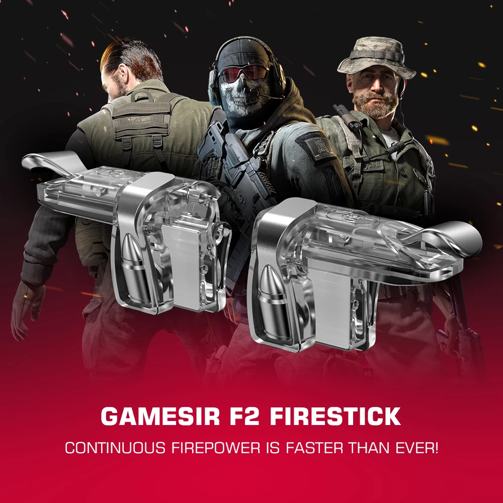 Кнопка включения огня GameSir F2 кнопка стрельбы прицела для телефона iPhone и Android PUBG